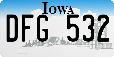 IA license plate DFG532
