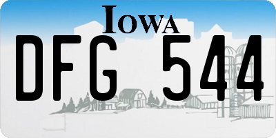 IA license plate DFG544