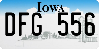 IA license plate DFG556