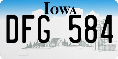 IA license plate DFG584