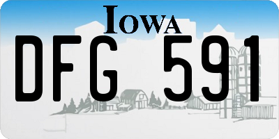 IA license plate DFG591