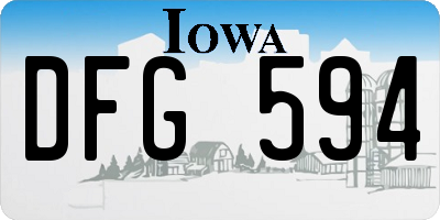 IA license plate DFG594