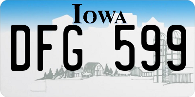 IA license plate DFG599