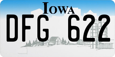 IA license plate DFG622