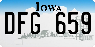 IA license plate DFG659