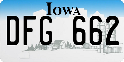 IA license plate DFG662