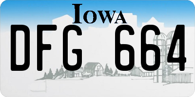 IA license plate DFG664