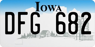 IA license plate DFG682