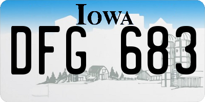 IA license plate DFG683