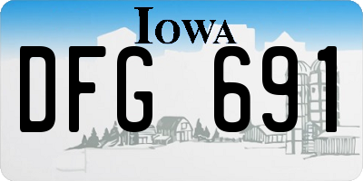 IA license plate DFG691