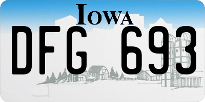 IA license plate DFG693