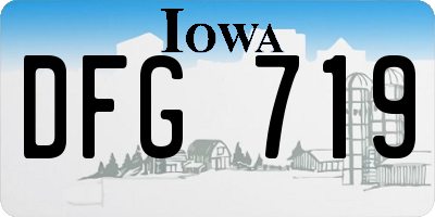 IA license plate DFG719
