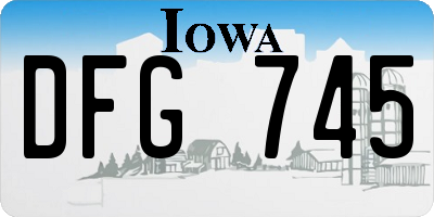 IA license plate DFG745