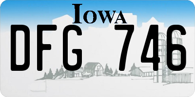 IA license plate DFG746