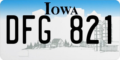IA license plate DFG821
