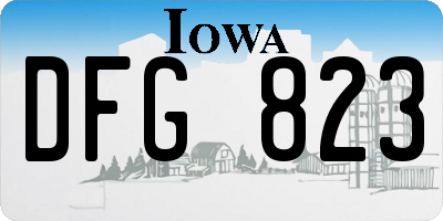 IA license plate DFG823