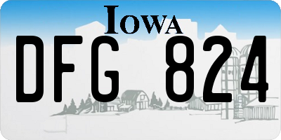 IA license plate DFG824