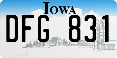 IA license plate DFG831