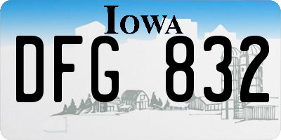 IA license plate DFG832