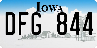 IA license plate DFG844
