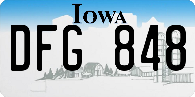 IA license plate DFG848