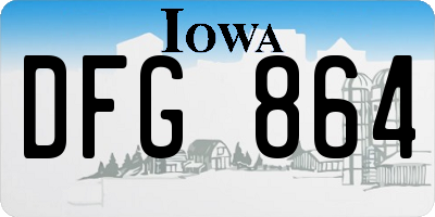 IA license plate DFG864