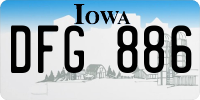 IA license plate DFG886