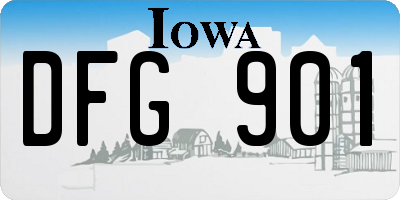IA license plate DFG901
