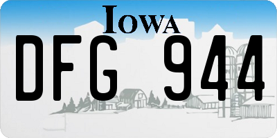 IA license plate DFG944