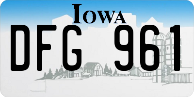 IA license plate DFG961