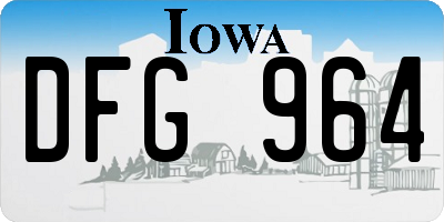 IA license plate DFG964