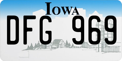 IA license plate DFG969