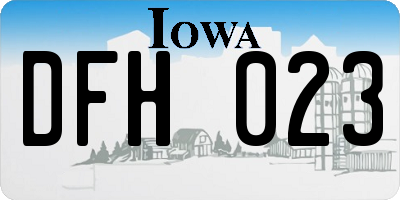 IA license plate DFH023