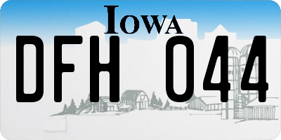 IA license plate DFH044