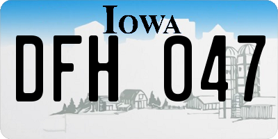 IA license plate DFH047