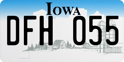 IA license plate DFH055
