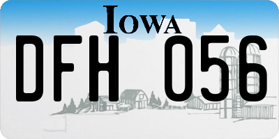 IA license plate DFH056