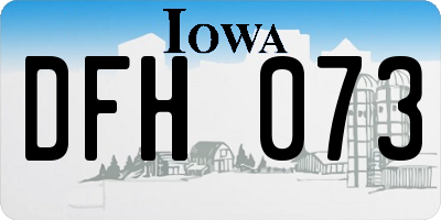 IA license plate DFH073