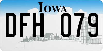 IA license plate DFH079