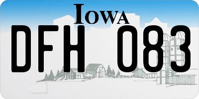 IA license plate DFH083