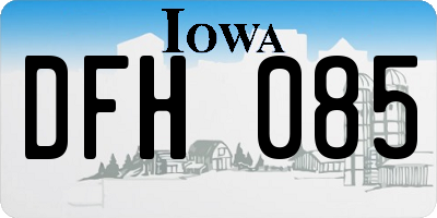 IA license plate DFH085