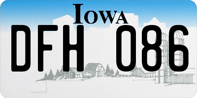 IA license plate DFH086