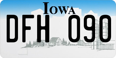 IA license plate DFH090