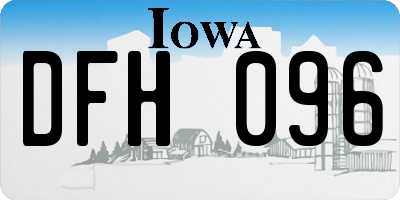 IA license plate DFH096