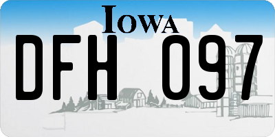 IA license plate DFH097