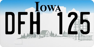 IA license plate DFH125