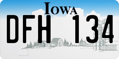 IA license plate DFH134