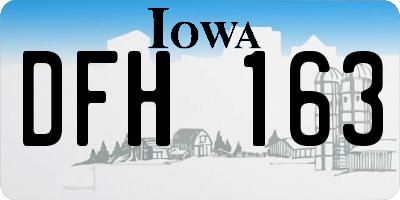 IA license plate DFH163