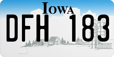 IA license plate DFH183