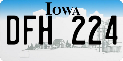 IA license plate DFH224